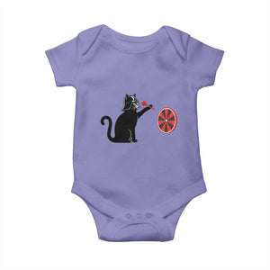 Black Cat Lord Darts Player Baby Onesie Funny Space Scifi Dartist Gift TS12 Violet Print Your Wear