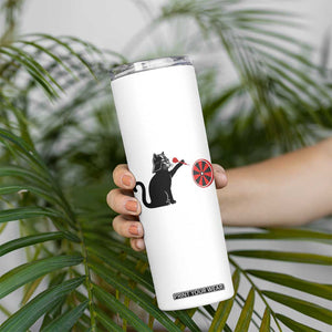 Black Cat Lord Darts Player Skinny Tumbler Funny Space Scifi Dartist Gift TS12 Print Your Wear