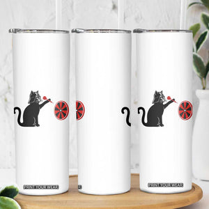 Black Cat Lord Darts Player Skinny Tumbler Funny Space Scifi Dartist Gift TS12 Print Your Wear