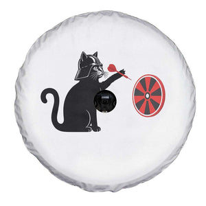 Black Cat Lord Darts Player Spare Tire Cover Funny Space Scifi Dartist Gift TS12 Print Your Wear