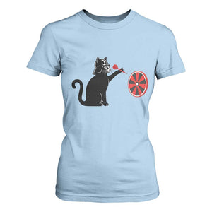 Black Cat Lord Darts Player T Shirt For Women Funny Space Scifi Dartist Gift TS12 Light Blue Print Your Wear