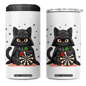 Dark Lord Cat Dartist Gift 4 in 1 Can Cooler Tumbler Funny Sci Fi Dart Thrower Gift TS12 One Size: 16 oz White Print Your Wear