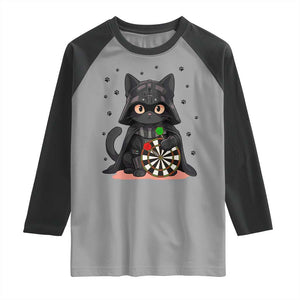 Dark Lord Cat Dartist Gift Raglan Shirt Funny Sci Fi Dart Thrower Gift TS12 Sport Gray Black Print Your Wear