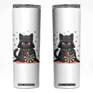 Dark Lord Cat Dartist Gift Skinny Tumbler Funny Sci Fi Dart Thrower Gift TS12 White Print Your Wear