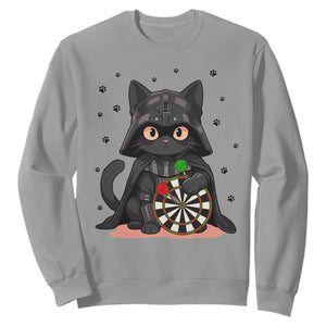 Dark Lord Cat Dartist Gift Sweatshirt Funny Sci Fi Dart Thrower Gift TS12 Sport Gray Print Your Wear