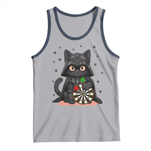 Dark Lord Cat Dartist Gift Tank Top Funny Sci Fi Dart Thrower Gift TS12 Athletic Heather Navy Print Your Wear