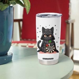 Dark Lord Cat Dartist Gift Tumbler Cup Funny Sci Fi Dart Thrower Gift TS12 Print Your Wear