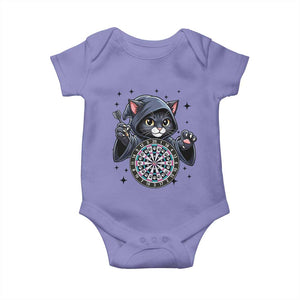 Funny Grim Reaper Cat Dart Player Baby Onesie Gothic Dartist Gift TS12 Violet Print Your Wear