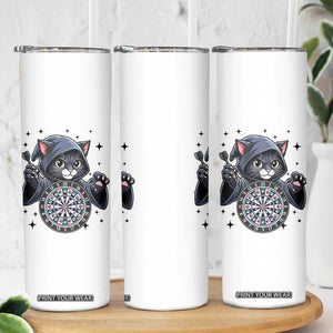 Funny Grim Reaper Cat Dart Player Skinny Tumbler Gothic Dartist Gift TS12 Print Your Wear