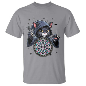 Funny Grim Reaper Cat Dart Player T Shirt Gothic Dartist Gift TS12 Sport Gray Print Your Wear