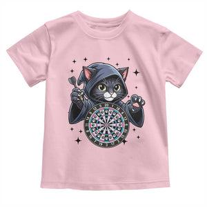 Funny Grim Reaper Cat Dart Player Toddler T Shirt Gothic Dartist Gift TS12 Light Pink Print Your Wear