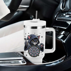 Funny Grim Reaper Cat Dart Player Tumbler With Handle Gothic Dartist Gift TS12 Print Your Wear