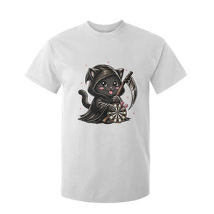 Dark Reaper Cat Throwing Darts T Shirt For Kid Funny Pub Game Gift - Print Your Wear