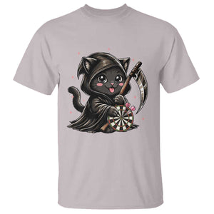 Dark Reaper Cat Throwing Darts T Shirt Funny Pub Game Gift - Print Your Wear