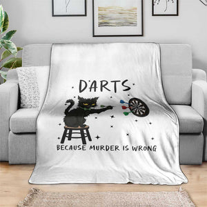 Funny Grumpy Cat Darts Throw Blanket Because Murder Is Wrong TS12 Print Your Wear