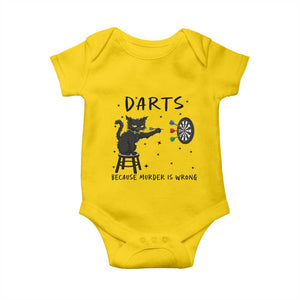 Funny Grumpy Cat Darts Baby Onesie Because Murder Is Wrong TS12 Daisy Print Your Wear