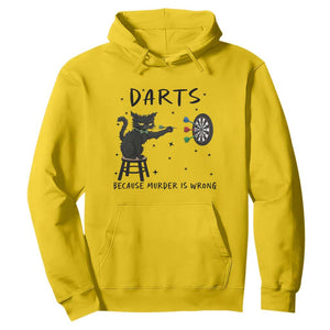 Funny Grumpy Cat Darts Hoodie Because Murder Is Wrong TS12 Daisy Print Your Wear