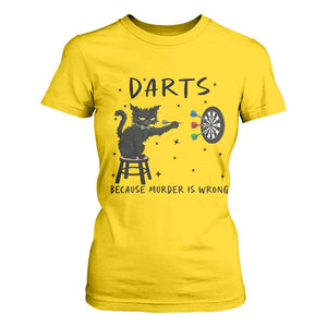 Funny Grumpy Cat Darts T Shirt For Women Because Murder Is Wrong TS12 Daisy Print Your Wear