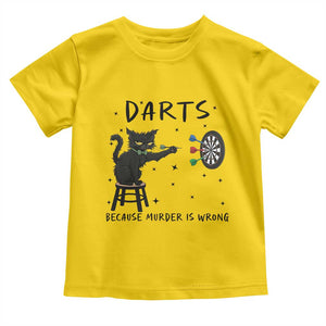 Funny Grumpy Cat Darts Toddler T Shirt Because Murder Is Wrong TS12 Daisy Print Your Wear