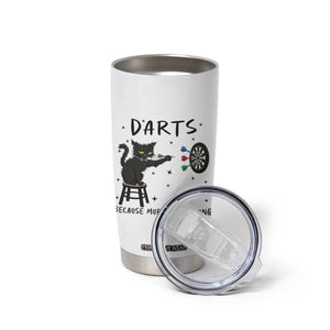 Funny Grumpy Cat Darts Tumbler Cup Because Murder Is Wrong TS12 Print Your Wear