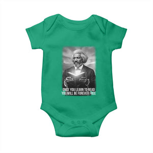 Frederick Douglass Baby Onesie Once You Learn To Read You Will Be Forever Free TS12 Irish Green Print Your Wear