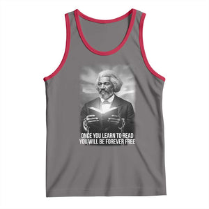 Frederick Douglass Tank Top Once You Learn To Read You Will Be Forever Free TS12 Deep Heather Red Print Your Wear