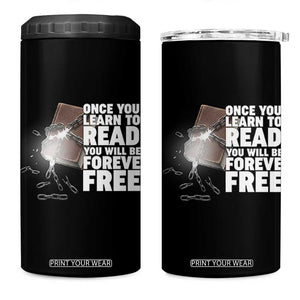 Frederick Douglass Freedom Quote 4 in 1 Can Cooler Tumbler Once You Learn To Read TS12 One Size: 16 oz Black Print Your Wear