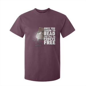 Frederick Douglass Freedom Quote T Shirt For Kid Once You Learn To Read TS12 Maroon Print Your Wear