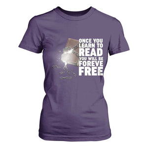 Frederick Douglass Freedom Quote T Shirt For Women Once You Learn To Read TS12 Purple Print Your Wear