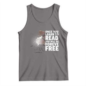 Frederick Douglass Freedom Quote Tank Top Once You Learn To Read TS12 Deep Heather Print Your Wear