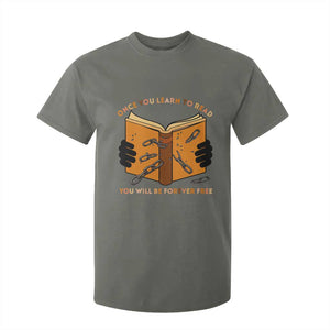 Breaking Every Chain Education T Shirt For Kid Frederick Douglass Quote TS12 Military Green Print Your Wear