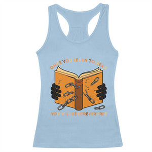 Breaking Every Chain Education Racerback Tank Top Frederick Douglass Quote TS12 Light Blue Print Your Wear