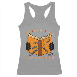 Breaking Every Chain Education Racerback Tank Top Frederick Douglass Quote TS12 Sport Gray Print Your Wear