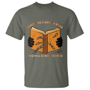 Breaking Every Chain Education T Shirt Frederick Douglass Quote TS12 Military Green Print Your Wear