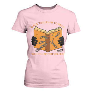 Breaking Every Chain Education T Shirt For Women Frederick Douglass Quote TS12 Light Pink Print Your Wear