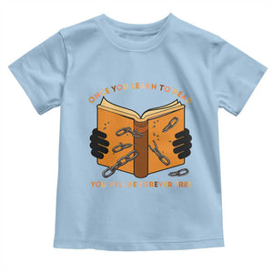 Breaking Every Chain Education Toddler T Shirt Frederick Douglass Quote TS12 Light Blue Print Your Wear