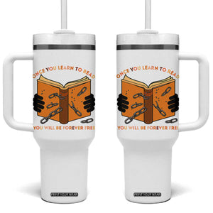 Breaking Every Chain Education Tumbler With Handle Frederick Douglass Quote TS12 One Size: 40 oz White Print Your Wear