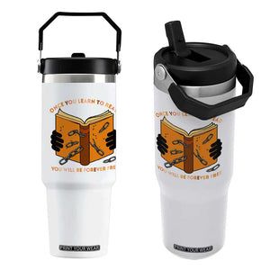 Breaking Every Chain Education Flip Straw Tumbler Frederick Douglass Quote TS12 One Size: 30 oz White Print Your Wear