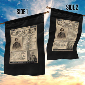 Education Is Freedom Newspaper Garden Flag Frederick Douglass Black History Month Gift TS12 Print Your Wear