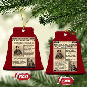 Education Is Freedom Newspaper Ceramic Ornament Frederick Douglass Black History Month Gift TS12 Print Your Wear
