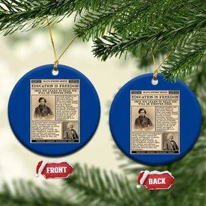 Education Is Freedom Newspaper Ceramic Ornament Frederick Douglass Black History Month Gift TS12 1pc Blue Print Your Wear