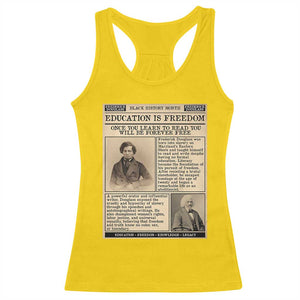 Education Is Freedom Newspaper Racerback Tank Top Frederick Douglass Black History Month Gift TS12 Daisy Print Your Wear