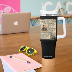 Education Is Freedom Newspaper Tumbler With Handle Frederick Douglass Black History Month Gift TS12 Print Your Wear