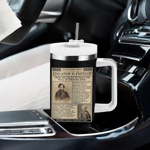 Education Is Freedom Newspaper Tumbler With Handle Frederick Douglass Black History Month Gift TS12 Print Your Wear