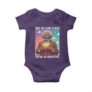 Frederick Douglass Reading And Freedom Baby Onesie African American Heritage TS12 Purple Print Your Wear