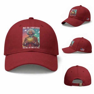 Frederick Douglass Reading And Freedom Baseball Cap African American Heritage TS12 Baseball Cap Universal Fit Cherry Red Print Your Wear