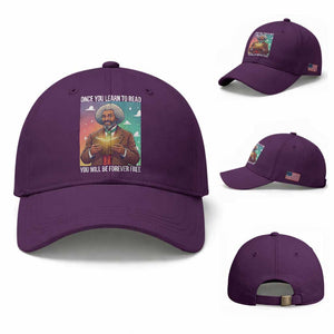 Frederick Douglass Reading And Freedom Baseball Cap African American Heritage TS12 Baseball Cap Universal Fit Purple Print Your Wear
