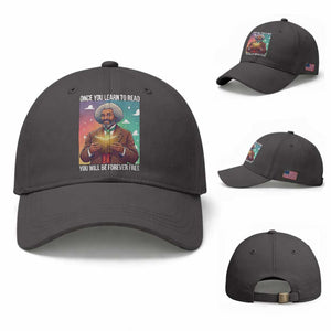 Frederick Douglass Reading And Freedom Baseball Cap African American Heritage TS12 Baseball Cap Universal Fit Dark Gray Print Your Wear