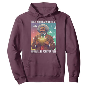 Frederick Douglass Reading And Freedom Hoodie African American Heritage TS12 Maroon Print Your Wear