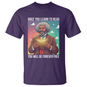 Frederick Douglass Reading And Freedom T Shirt African American Heritage TS12 Purple Print Your Wear